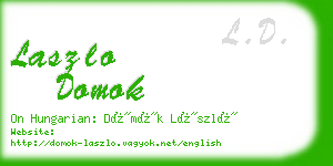 laszlo domok business card